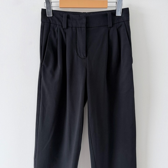 Aritzia Sunday Best Black Pleated Wide Leg Trousers High Rise 00 - Picture 4 of 10